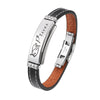 Jewelry Stainless Steel 12 Constellations Leather Bracelet Vintage Bracelets Bangles 12 Zodiac Cuff Bracelet Men - Image 15