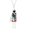 statement necklace pendant cute jewelry lady long necklace women flower charms pendant bohemian maxi accessory - Image 21