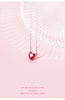 Modian 100% 925 Sterling Silver Red CZ Heart Necklace Pendant  for Women Short Necklaces France Style 2020 Mode Collar Bijoux