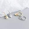 Silver Color Love Heart Hoop Earrings Female Cute Romantic Elegant Jewelry Couple Handmade Gifts - Image 4