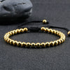5mm Copper Bead Bracelet Women Men Handmade Adjustable Rope Charm Wristband Buddhist Yoga Bangle Friendship Jewelry Gift - Image 3