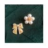 Cute Pearl Bow Brooch Small Sweater Pearl Decoration Brooches Pin For Wedding Woman - Image 2
