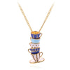 Boho Hand Made Tea Cup Necklace Pendant Woman Sweater Chain Clothing Accessories Long Necklace Enamel Collane Jewelry - Image 11