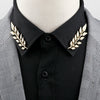 1 Pair Retro Lapel Pin Brooch Vintage Tree Leaf Collar Pin Hollowed Out Crown Shirts Suits Breastpin Jewelry Accessories - Image 2