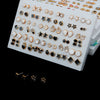 18/36/100Pairs Women Star Moon Small Plastic Stud Earrings Set Girl Children Cartoon Geometric Party Birthday Christmas Jewelry - Image 2