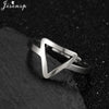 Stainless Steel Rings for Women Vintage Geometric Round Opening Adjustable Ring Stackable Midi Ringen Jewelry - Image 12