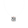 Cubic Zirconia Pendant Necklace Women Invisible Transparent Fishing Line Choker Oval Heart Star Geometric Necklaces - Image 27