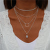 Tenande Bohemian Multi Layered Necklace for Women Vintage Water Drop Coin Star Moon Pendant Necklace Geometric Collares - Image 12