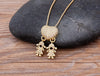 Family Pendant Necklace with Child Figure Combinations and Stone Accents - Image 56