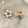 Cute Pearl Bow Brooch Small Sweater Pearl Decoration Brooches Pin For Wedding Woman - Image 1