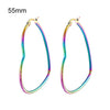 peach heart earrings circle jewelry simple pendant Earring stainless steel hoop earring 1 Pair Gifts for women girls - Image 10