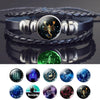 Scorpion Bracelet Scorpio Jewelry Luminous Scorpio Zodiac Sign Braided Leather Bracelet - Image 1