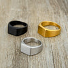 Valily 10MM Simple Signet Ring Stainless Steel Chunky Jewelry - Image 3