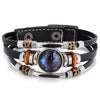 Charm Jewelry 12 Zodiac Weave Bracelets for Women Vintage Multi-layer Stainless Steel 12 Constellations Leather Bracelet - Image 9