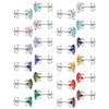 Simple Round Cubic Zirconia Stud Earrings for Women 12 Colors Available Daily Wear Versatile Jewelry - Image 4