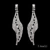 Long Tassel Drop Earrings for Women Silver Color Rhinestone Crystal Hanging Dangle Earring Bridal Wedding Jewelry - Image 30