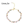 3MM Stone Tourmaline Bracelet on Hand For Women Jewelry Party Wedding Gift Amethyst Handmade Adjustable Bangle - Image 1