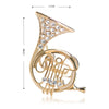 Bucomeoi Trumpet Shaped Brooches Women Crystal Gold-color Costume Music Brooch Musician Shirts Hijab Pins Corsages - Image 2
