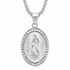 Virgin Mary Prayer Pendant Necklaces Gold Color 316L Stainless Steel with Rhinestone Women/Men Jewelry - Image 7