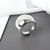 Silver Simple Design Chain Twist Rings Ball Retro Distressed Opening Handmade Ring Jewelry - Image 7