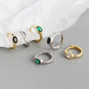 Oval Crystal Hoop Earrings in Multiple Color Combinations - Image 20