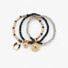 Three Set Bracelets For Women Black Glass Bead Gift Snake Evil Eye Charms Design Elastic Jewelry Party Accessories - Image 2