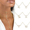 Crmya Cubic Zirconia Charm Chain Pendants 12 Zodiac Constellation Necklace Silver Gold Plated Jewelry For Womdn And Men - Image 1
