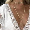 Stainless Steel Sexy Multilayer Sequins Chain Tassel Crystal Pendant Necklace For Woman Y Shape Disc Choker Necklace - Image 5