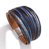 Bohemian Contrast Color Splice Slim Stripe Leather Bracelet for Women Multilayer Wide Wrap Bracelet Couple Jewelry Gift - Image 7