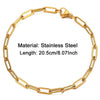 Stainless Steel Paperclip Chain Toggle Bracelet for Women Hip Hop Bracelet Jewelry Gifts - Image 3