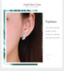 Modian Luxury Turquoise Ear Studs Real 925 Sterling Silver Pearl Charm Female Sparkling Stud Earrings For Women Brand Jewelry