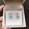 Women's Dangle Earrings with Blue Water Drop Cubic Zirconia Wedding Party Accessories Fancy Birthday Gift Jewelry - Image 3