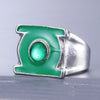 Superhero Green Lantern Ring Silver Plated Charm Jewelry For Men Replica Men Gifts - Image 1