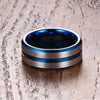 Jewelry Couple Ring Simple Stainless Steel Men Ring Elegant Blue/White Heart Zircon Women Rings Set Engagement Gift - Image 6