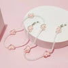 Love Heart Pink Crystal Sunglasses Chain Romantic Transparent Bead Chain For Glasses Women Necklace Lanyard Jewelry - Image 5