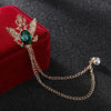 Retro Crown Rhinestones Brooch Pins Eagle Tassel Chain Lapel Pin Suit Shirt Vintage Jewelry for Women Men Accessories - Image 13