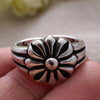 Jewelry Elegant Sunflower Thai Silver Ladies Open Ring Women Birthday Gift Sell No Fade - Image 6