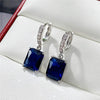Classic 4 Claws Square Shape Women Drop Earring with Small Hoop Ladies Earring Shine Cubic Zirconia Jewelry - Image 9