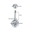 14 Gauge Stainless Steel Navel Piercing Ring with 10 mm Bar and Decorative Ends - Image 13