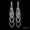 Long Tassel Drop Earrings for Women Silver Color Rhinestone Crystal Hanging Dangle Earring Bridal Wedding Jewelry - Image 35