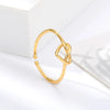 Stainless Steel Rings for Women Gold Color Couple Heart Ring Wedding Aesthetic Jewelry - Image 3