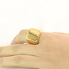 Wide Square Signet Ring for Men in Stainless Steel - Image 2