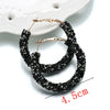 Cool Black Color Flower Drop Earrings for Women Geometry Round Heart Leaf Butterfly Crystal Party Jewelry Summer Gift - Image 35