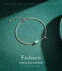 Modian Pure 925 Sterling Silver Elegant Rectangle Tourmaline Paraiba Bracelet Link Chain For Women Wedding Jewelry Gifts