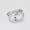 Romantic Love Hug Hand Rings Creative Love Forever Open Finger Rings Adjustable Jewelry Ring For Women Party Gift - Image 2