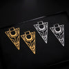 Vintage Triangle Hoop Earrings for Women Cross Stainless Steel Jewelry Moon Accessories Birthday Mother Gifts - Image 4