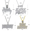 Iced Out Bling Crown Letters Money Pendant Necklace Two Tone Color CZ Zircon Dollar Symbol Necklaces Men's Hip Hop Jewelry - Image 2