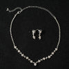 Rhinestone Necklace and Drop Earring Set in Multiple Color Styles - Image 1