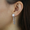 Christmas Gift Jewelry Cubic Zirconia Iced Out Sparking Tassel CZ Chain Star Charm Women Earring - Image 3