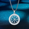 Men's Necklace Rune Compass Vegvisir Stainless Steel Viking Runes and Dragons Pendant Retro Nordic Amulet Jewelery Gift - Image 3